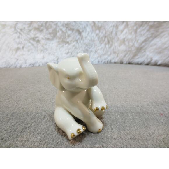 Lenox Ivory and Gold Animal Trio - Elephant, Swan, Dolphin - Picture 2 of 11